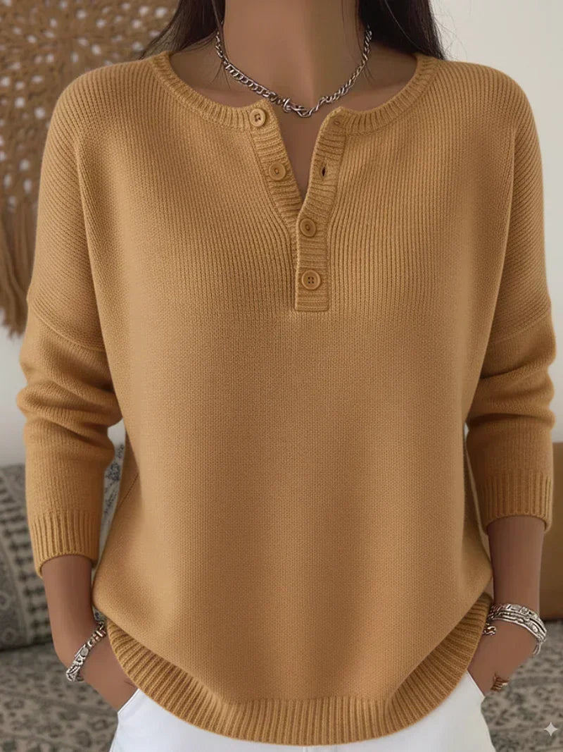 DARIA LORENA | JERSEY HENLEY CON ESCOTE ABOTONADO AMÉLIE