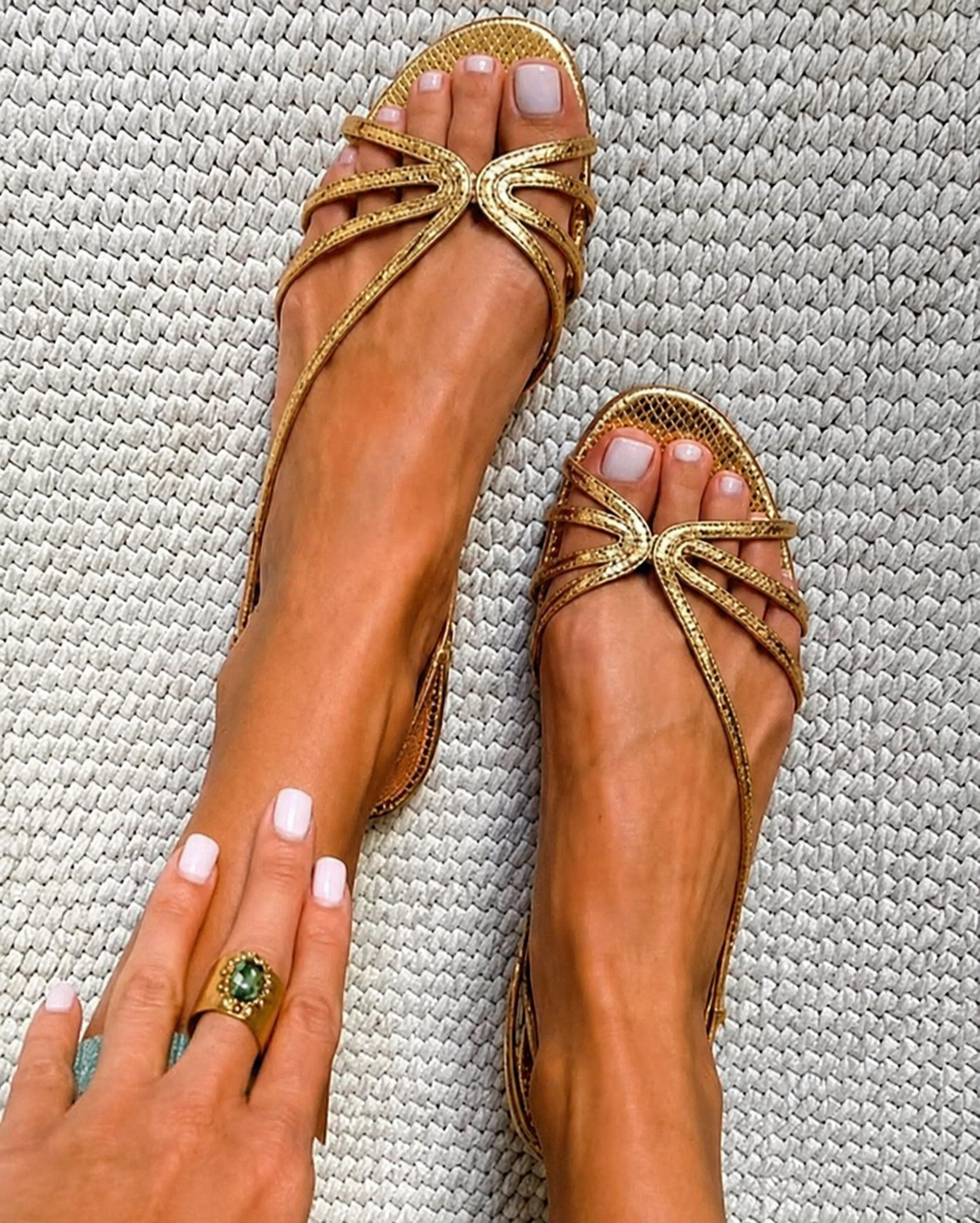 CAMILLE™ | SANDALIAS DORADAS DE ELEGANCIA VERANIEGA