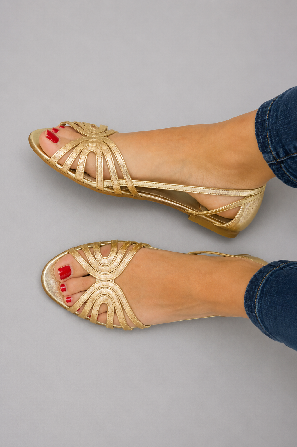 ÉLÉONORE™ | SANDALIAS DORADAS LUZ DE VERANO