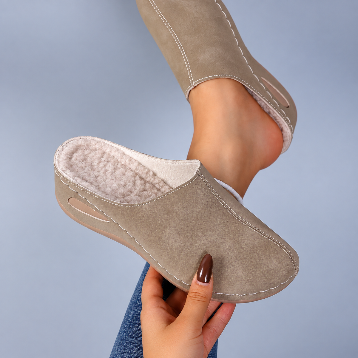 ÉLISE| ZAPATILLAS DE CASA ORTOPÉDICAS Y CÁLIDAS