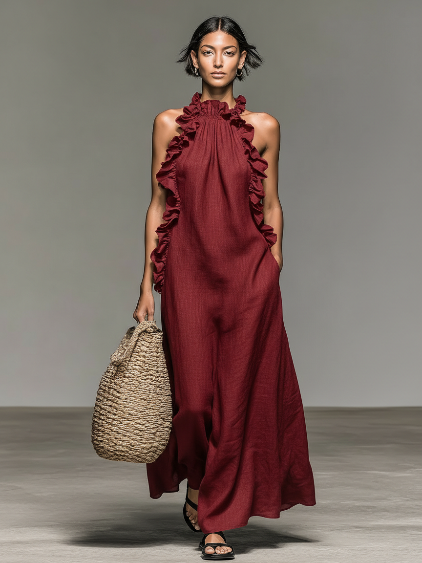 Gladys™ | Vestido maxi con bolsillos