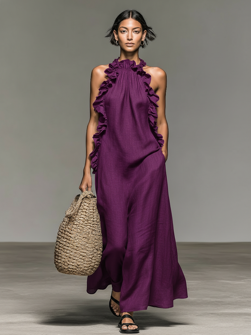 Gladys™ | Vestido maxi con bolsillos