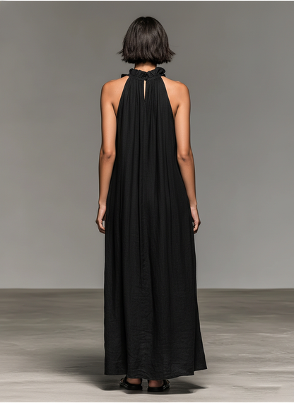 LORA | VESTIDO LARGO CON BOLSILLOS
