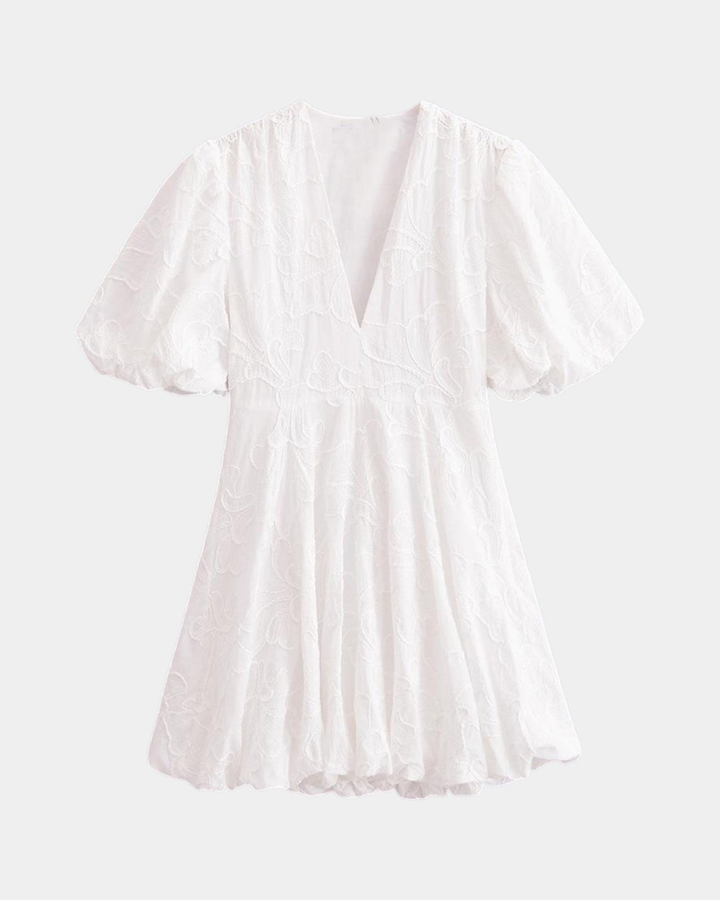 Anastasie | Minivestido bordado con mangas de volante