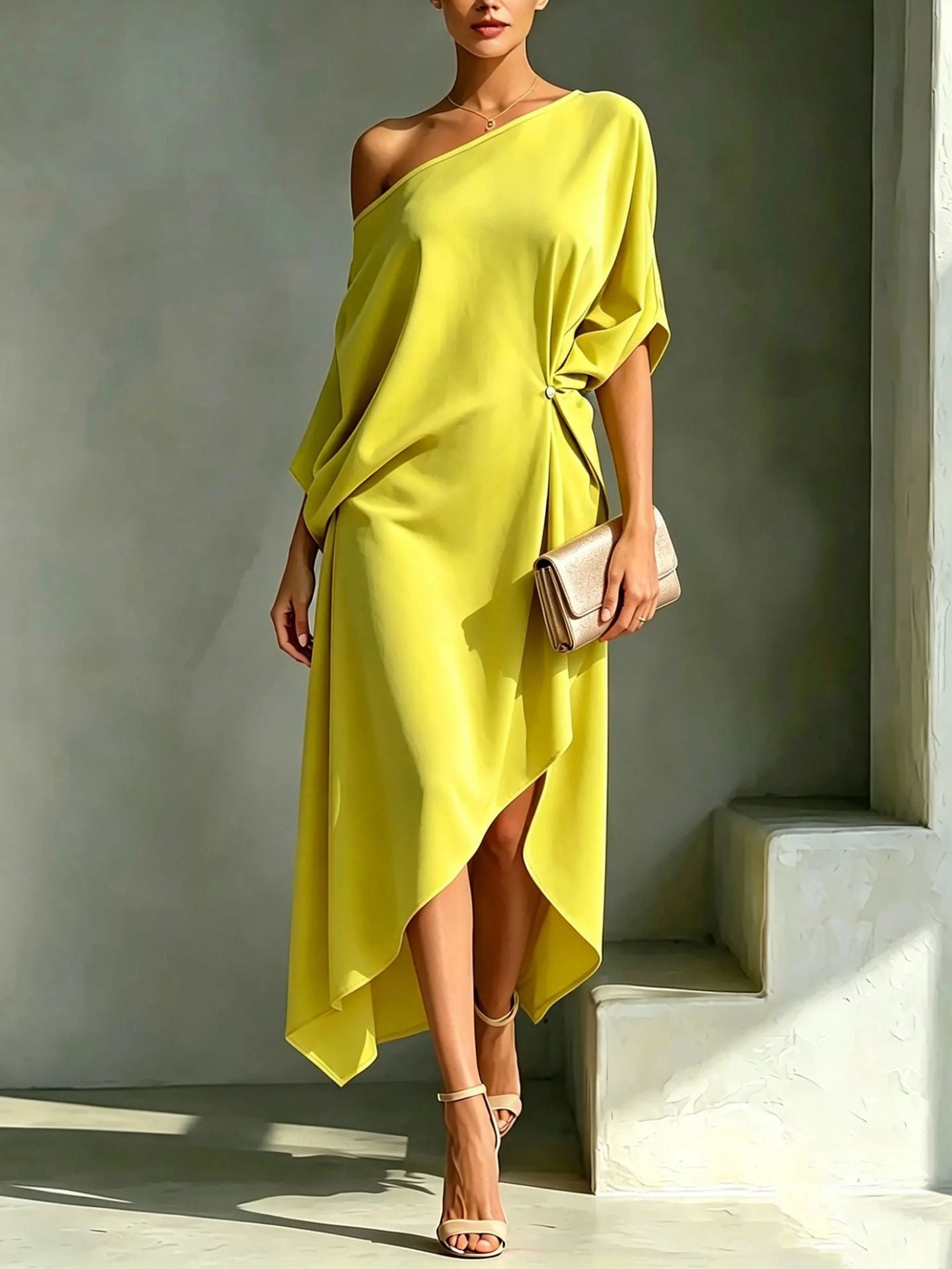 Marina | Vestido asimétrico elegante