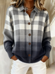 AGNES | CÁRDIGAN A CUADROS EN DEGRADADO GRIS CON BOTONES