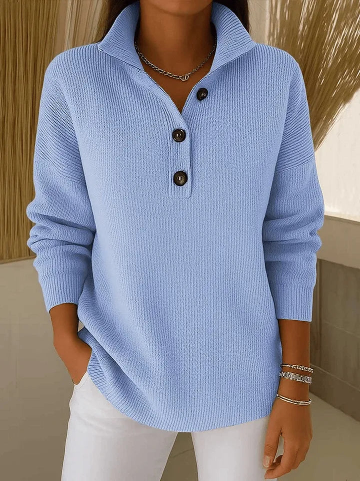 DARIA LORENA | JERSEY DE CUELLO ALTO CON BOTONES FLORENCE