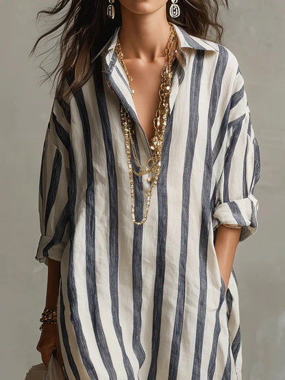 CLOE | VESTIDO CAMISERO LARGO
