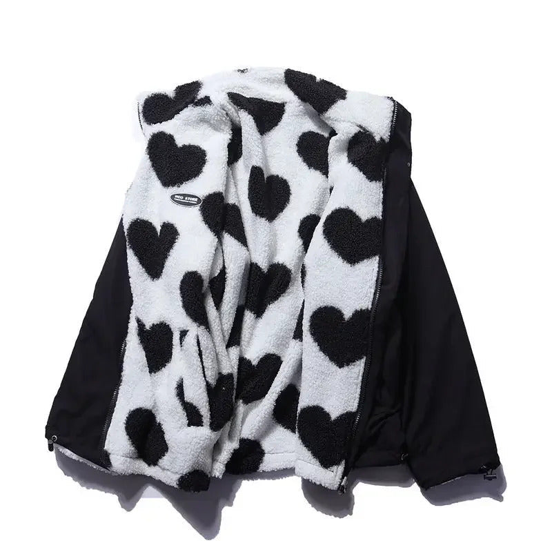 ELSIE | CHAQUETA REVERSIBLE DE CORAZONES
