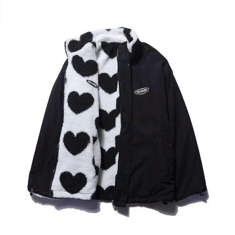 ELSIE | CHAQUETA REVERSIBLE DE CORAZONES