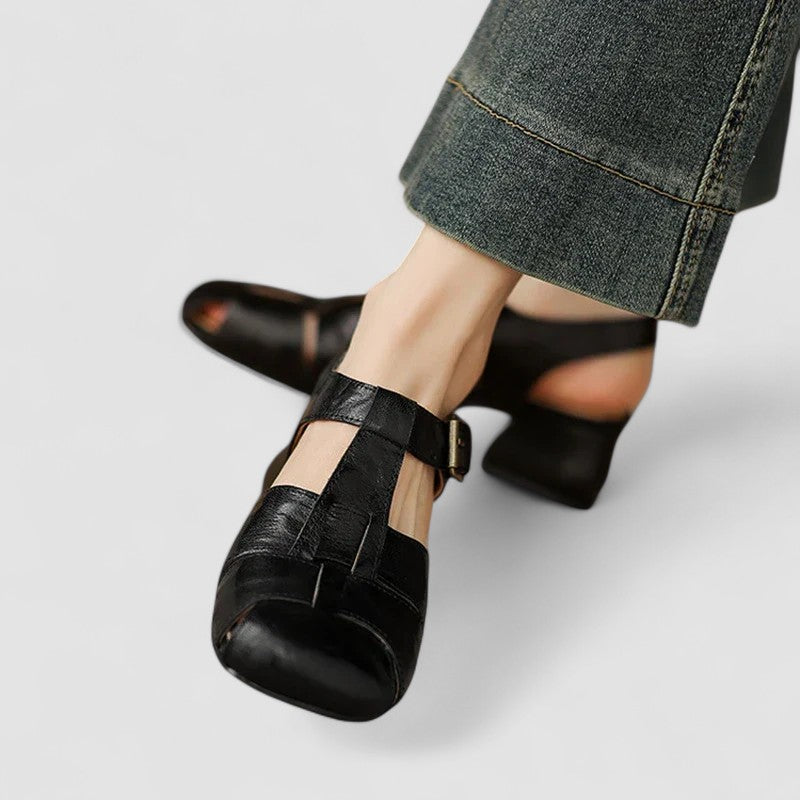 SANDRINE | ZAPATOS MERCEDITAS CALADOS CON TACÓN