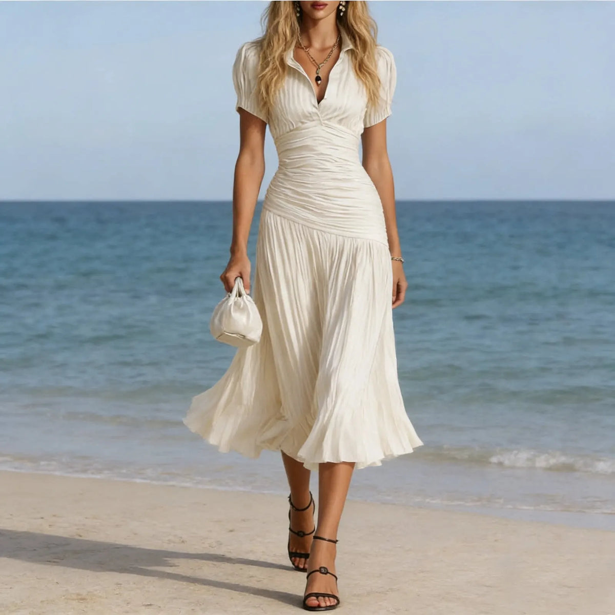 ELENA | VESTIDO CAMISERO A RAYAS DE CORTE EN A