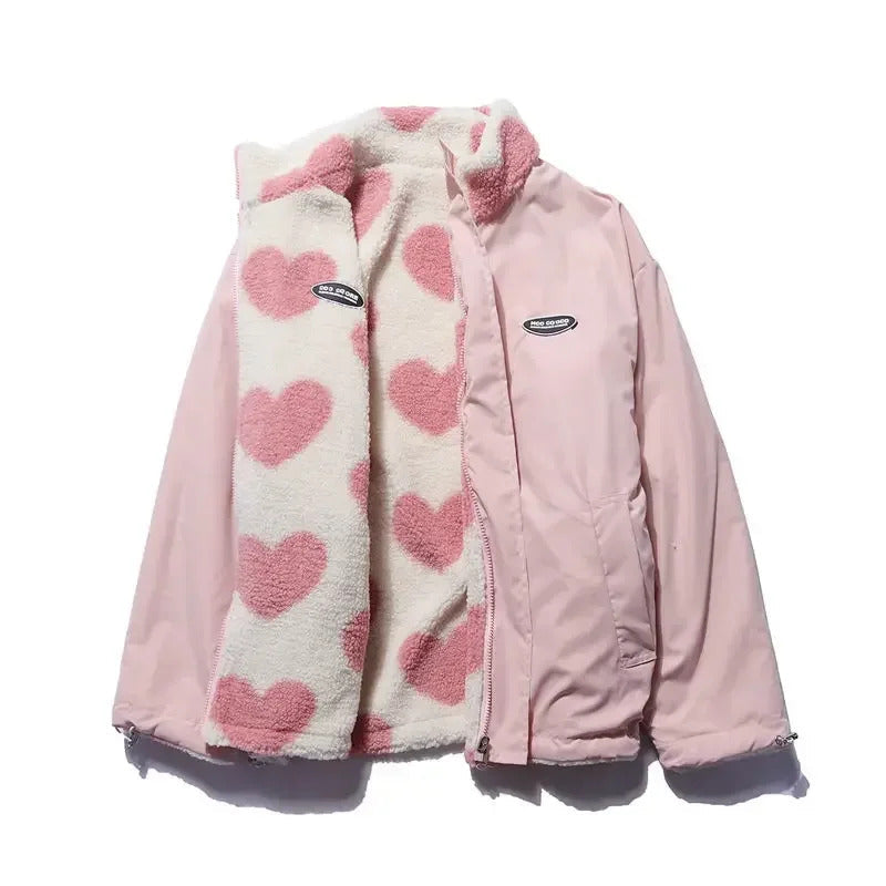 ELSIE | CHAQUETA REVERSIBLE DE CORAZONES