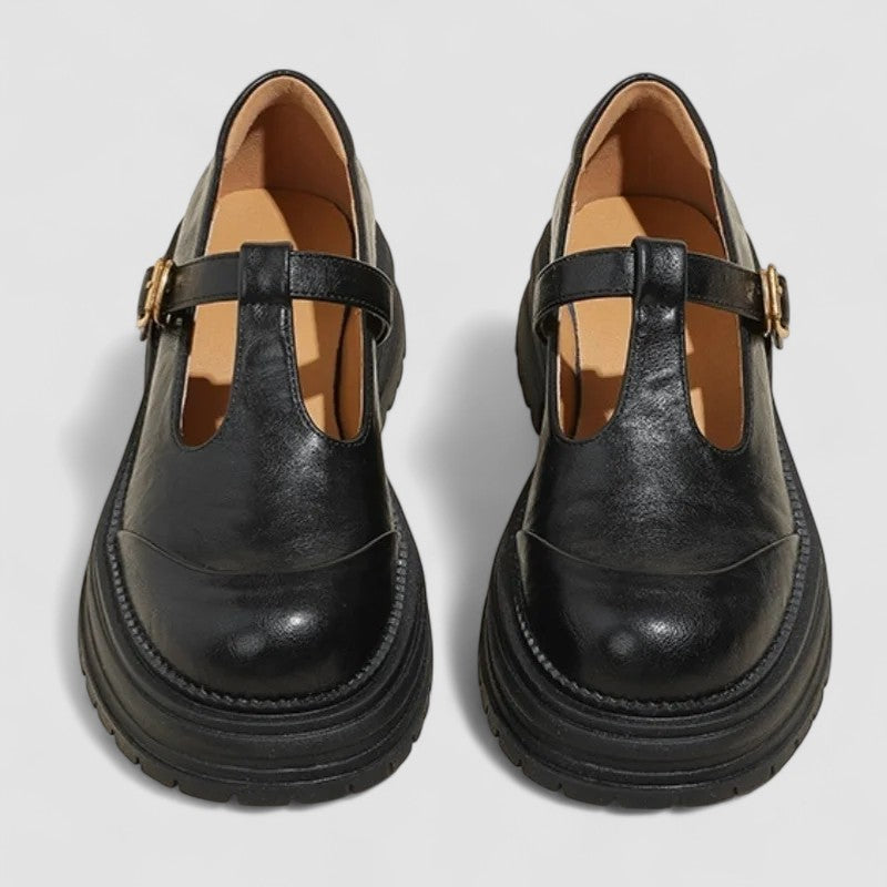 CHLOÉ | ZAPATOS CON CORREA EN T Y SUELA DENTADA