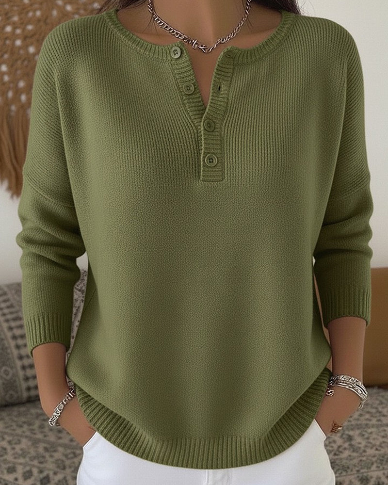 DARIA LORENA | JERSEY HENLEY CON ESCOTE ABOTONADO AMÉLIE