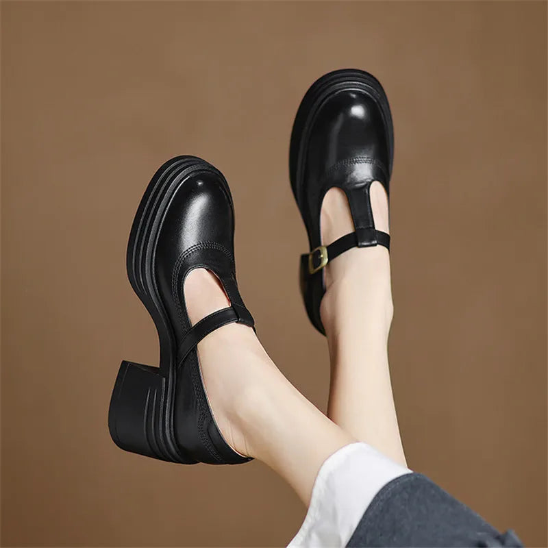 ÉLISE | ZAPATOS MARY JANE CON TACÓN BLOQUE