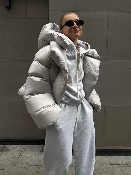 GEMMA | CHAQUETA ACOLCHADA AMPLIA DE DOBLE CAPA