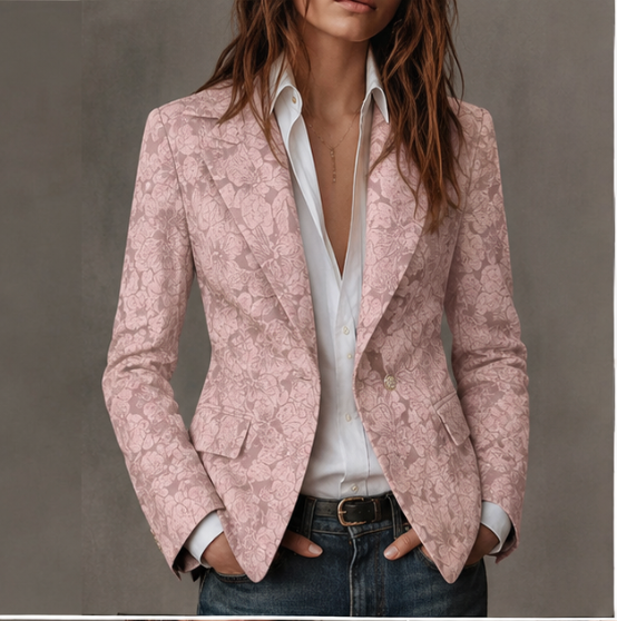 ESTELLE | BLAZER ENTALLADO DE JACQUARD CON ESTAMPADO DE CACHEMIRA