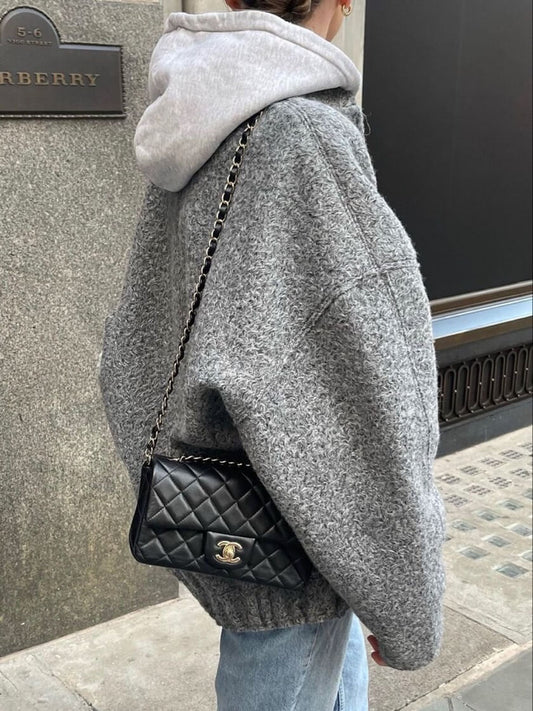 AUDRINA | CHAQUETA ABIERTA DE CORTE AMPLIO