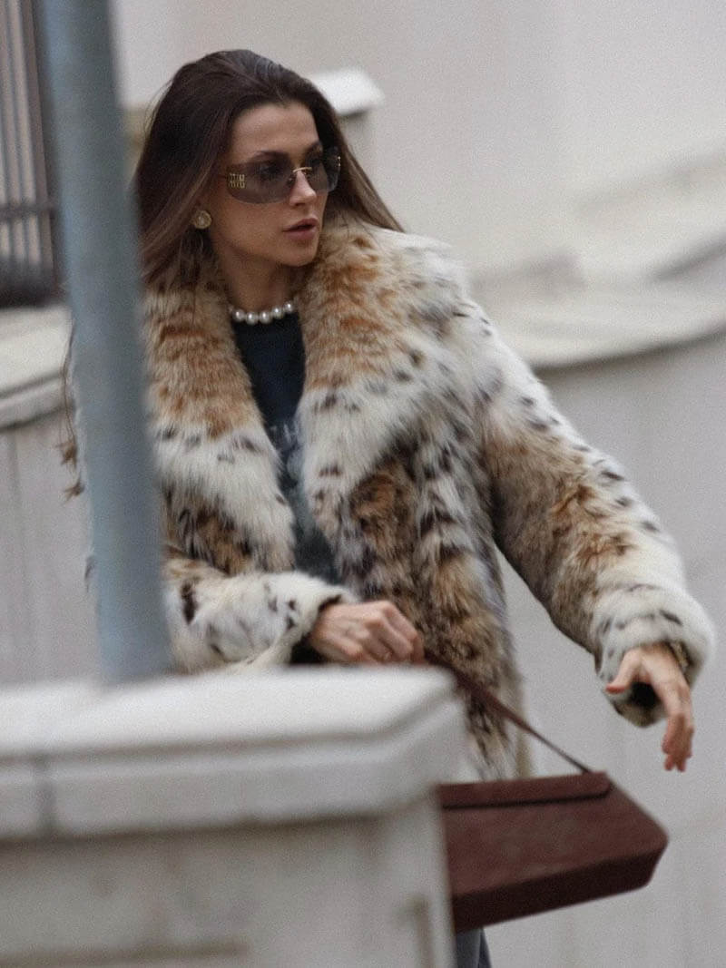 SENNA | CHAQUETA DE PELO CON ESTAMPADO DE LEOPARDO