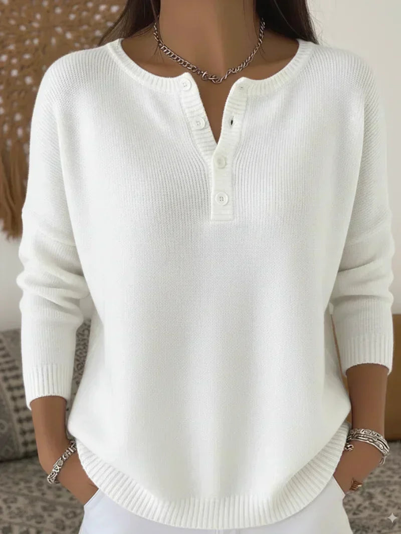 DARIA LORENA | JERSEY HENLEY CON ESCOTE ABOTONADO AMÉLIE