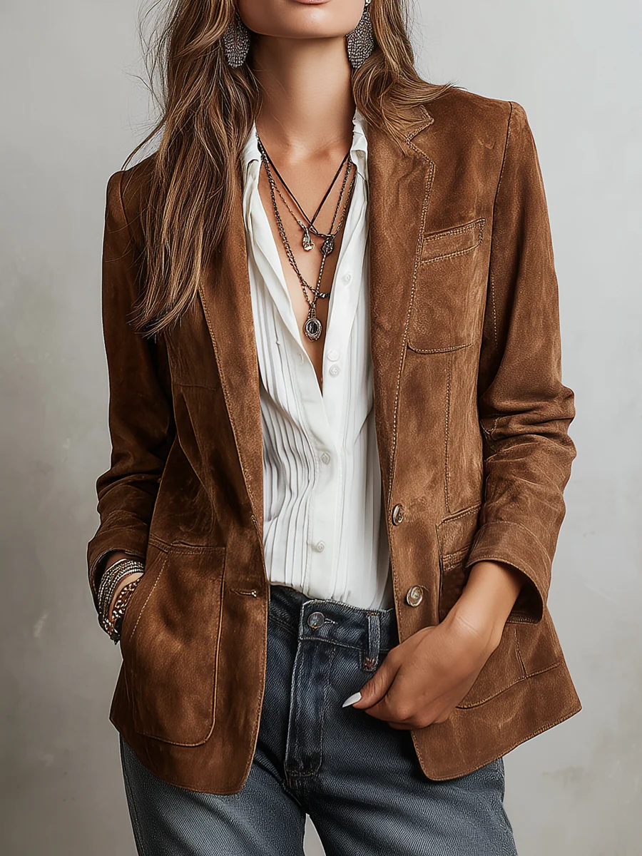 MARCELLE | BLAZER VINTAGE MARRÓN