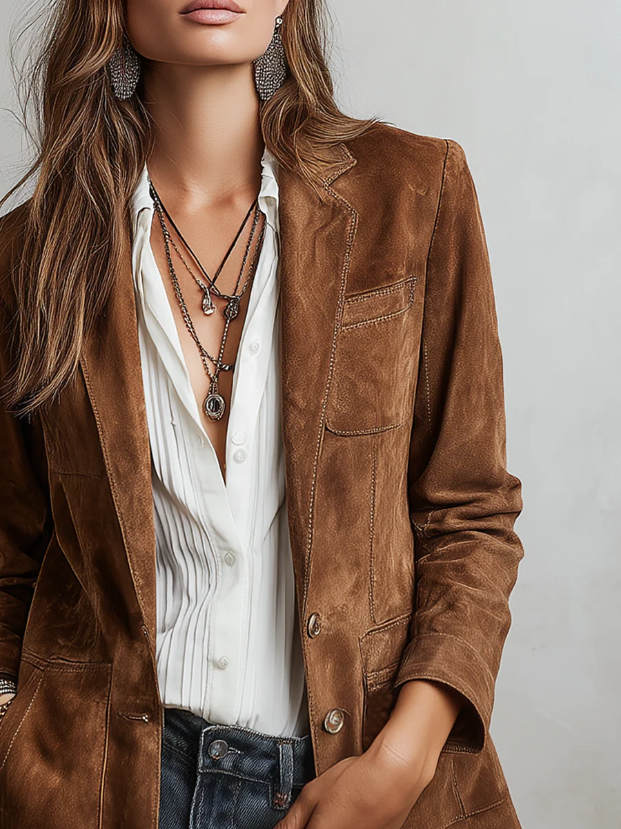 MARCELLE | BLAZER VINTAGE MARRÓN