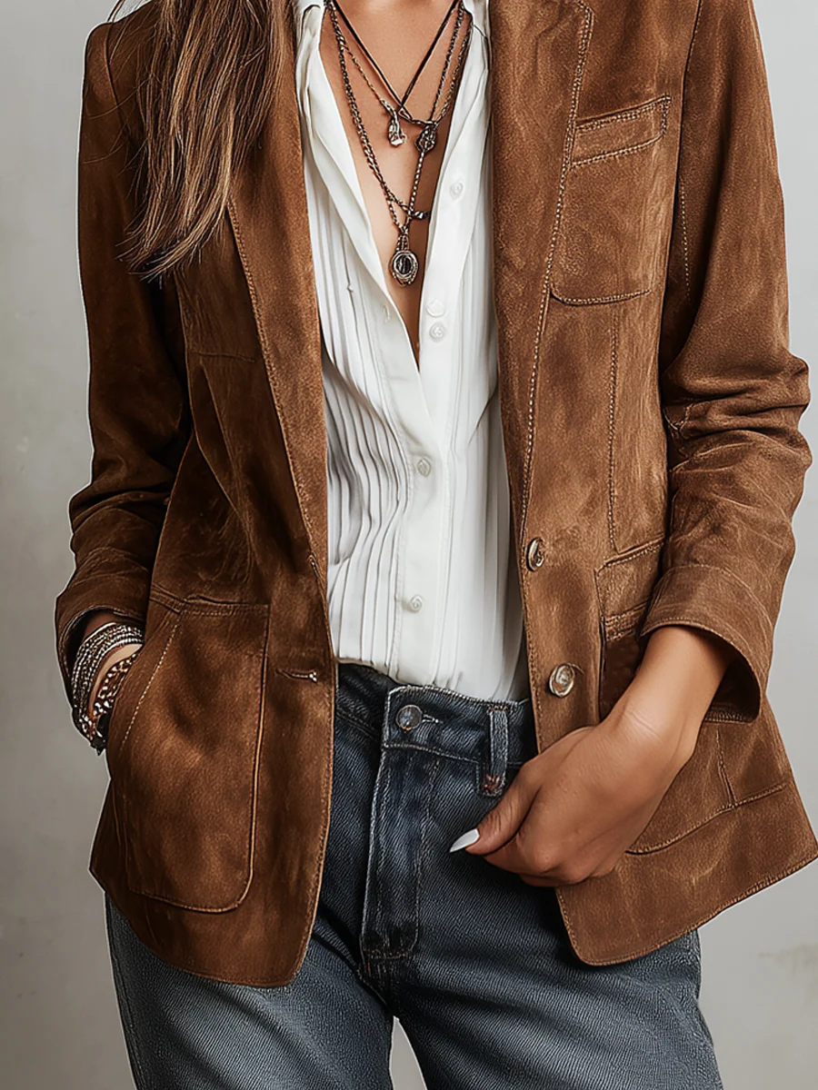MARCELLE | BLAZER VINTAGE MARRÓN