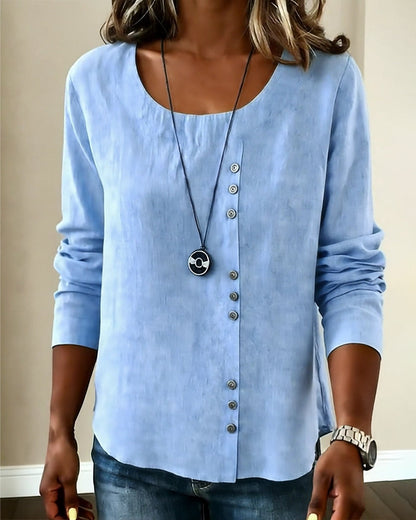 TOP CUELLO REDONDO MANGA LARGA