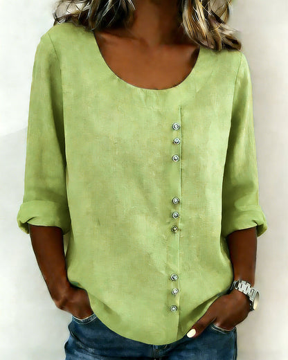 TOP CUELLO REDONDO MANGA LARGA