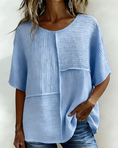 TOP VERTICAL TEXTURIZADO PATCHWORK HOLGADO