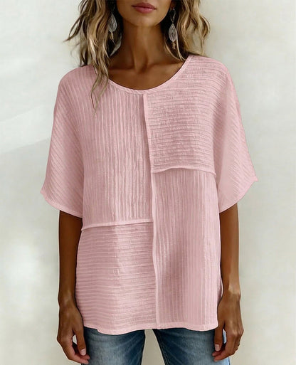 TOP VERTICAL TEXTURIZADO PATCHWORK HOLGADO