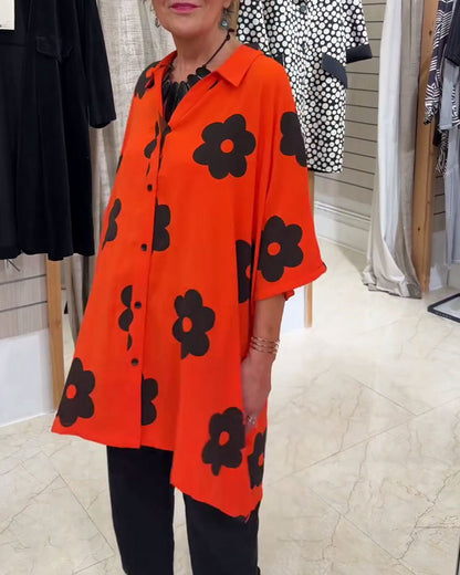 CAMISA CAMP CUELLO CASUAL CORTE MIDI