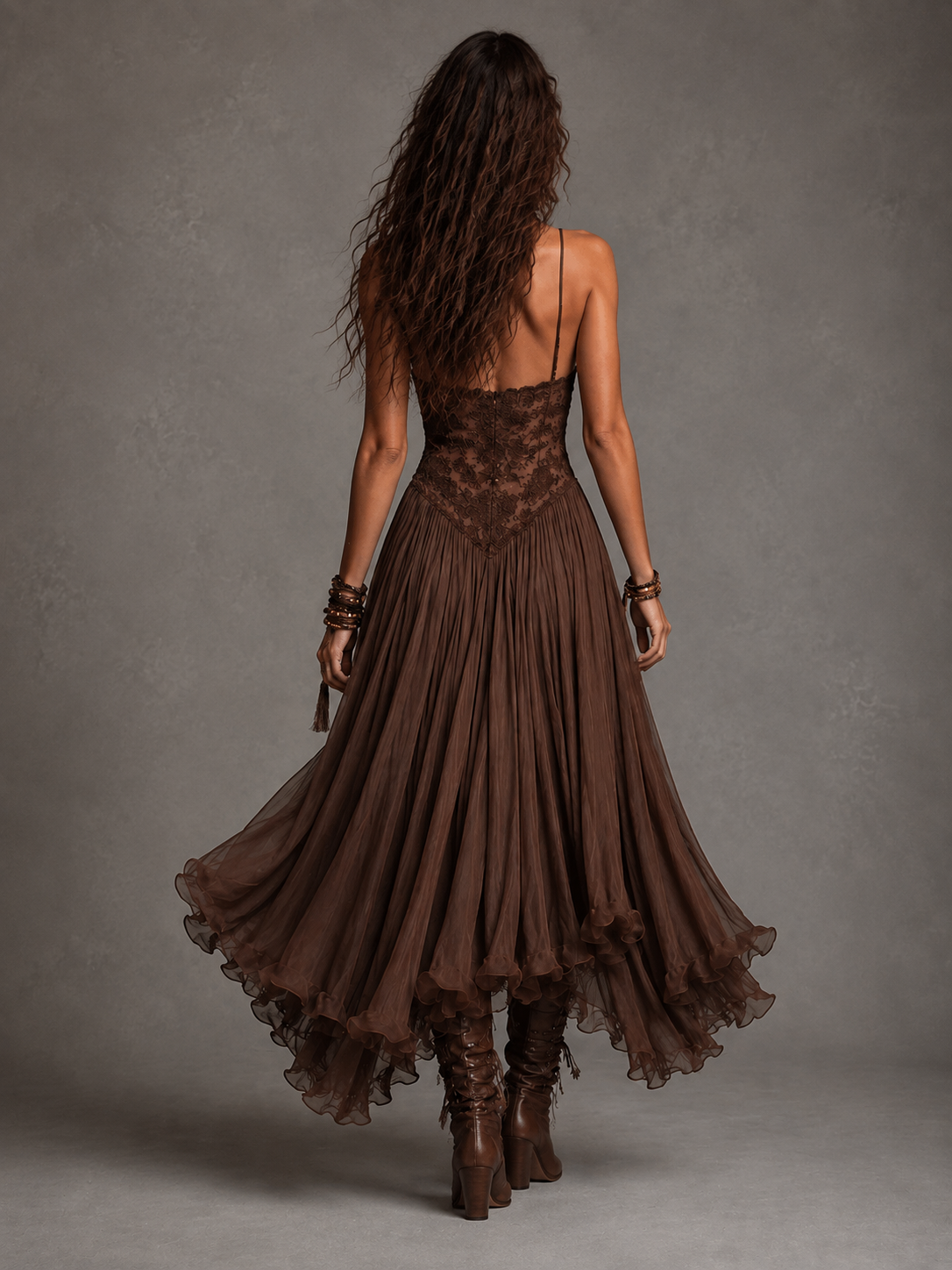 OLIVIA | VESTIDO LARGO CON CORSÉ DE ENCAJE