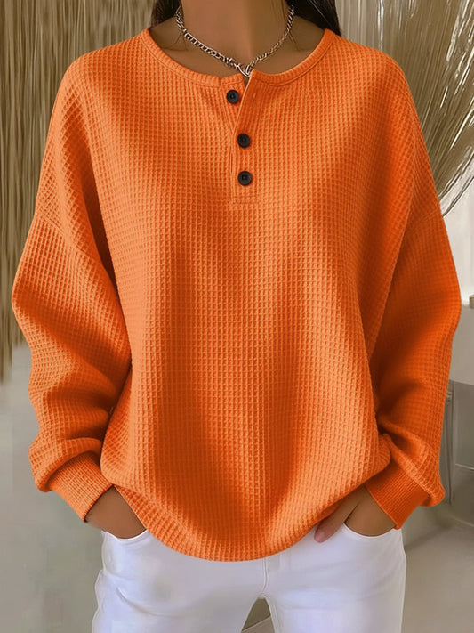 DARIA LORENA | SUDADERA HENLEY TEXTURIZADA CATHERINE