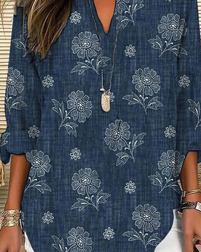 BLUSA CASUAL CON ESTAMPADO FLORAL