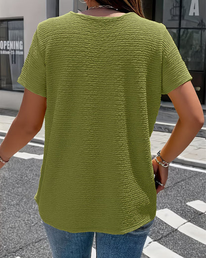 CAMISETA CUELLO PETER PAN TRES BOTONES