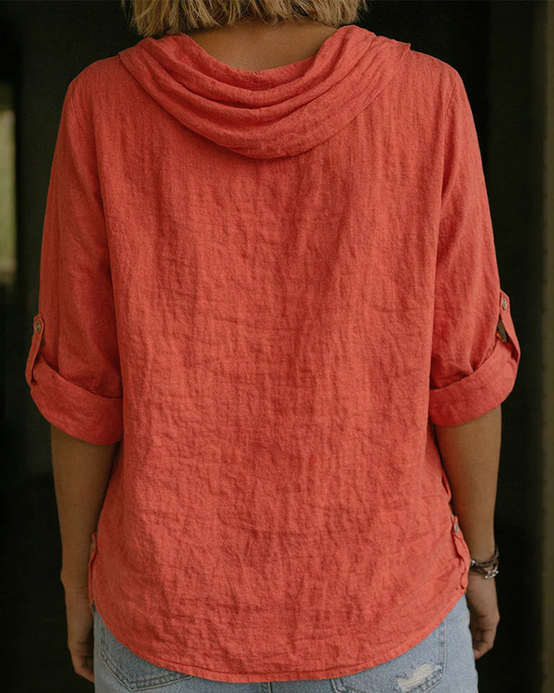 TOP CUELLO VUELTO ALGODÓN