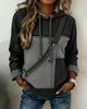 SUDADERA CON CAPUCHA ELEGANTE CON BLOQUES DE COLORES