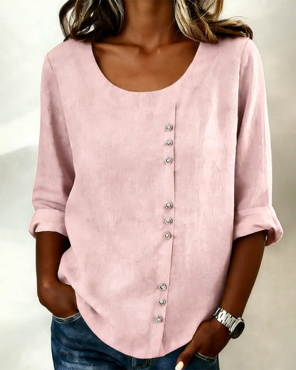 TOP CUELLO REDONDO MANGA LARGA