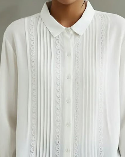 CAMISA CUELLO BEBÉ LISA MANGA LARGA