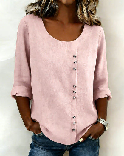 TOP CUELLO REDONDO MANGA LARGA