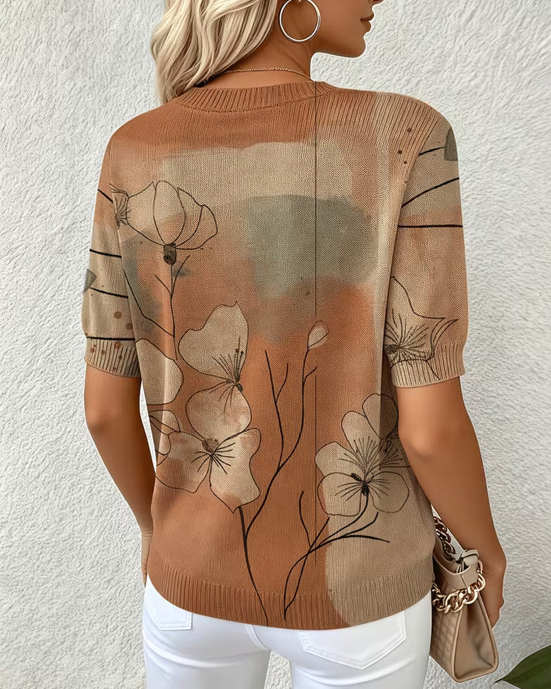 JERSEY ESTAMPADO MANGA CORTA CUELLO REDONDO