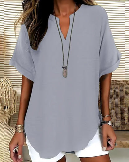 BLUSA HOLGADO LISA PARA MUJER – CASUAL