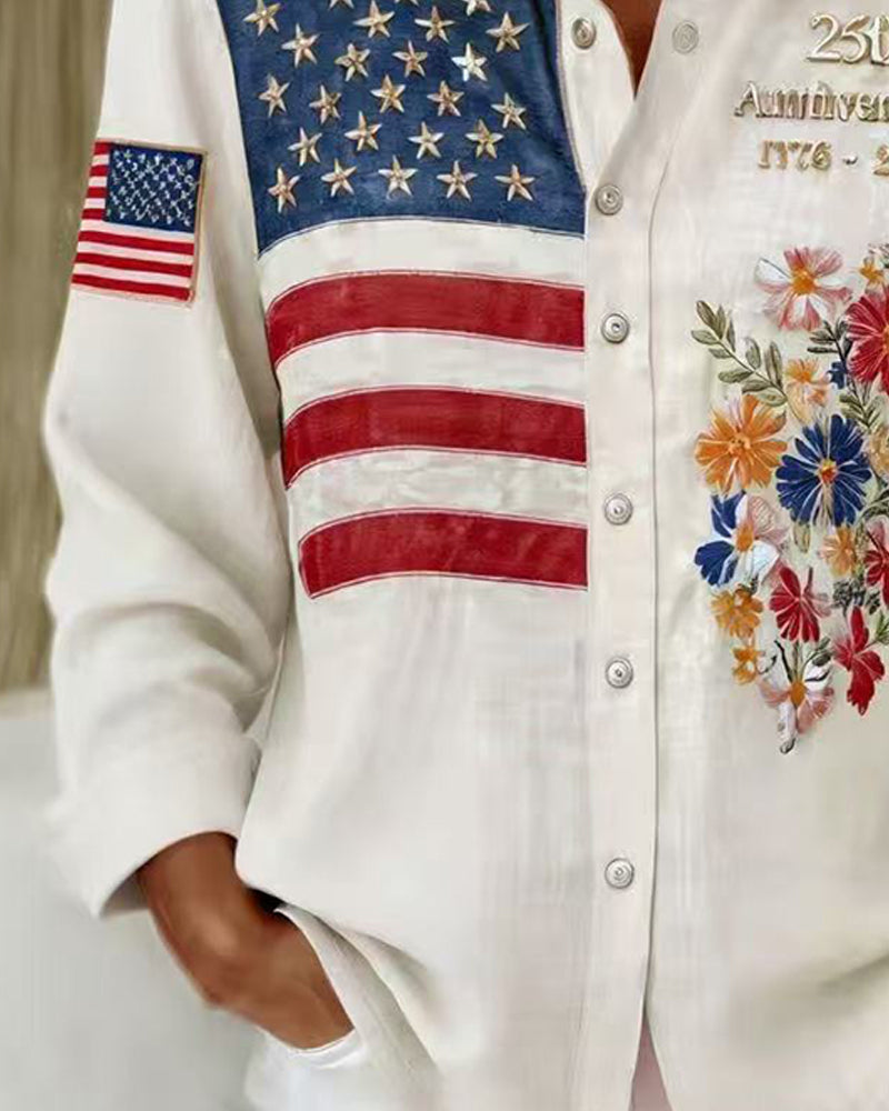 CAMISA CUELLO VUELTO ESTAMPADO