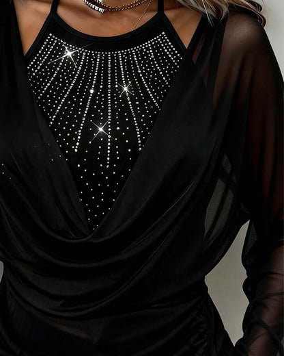 TOP FINO BRILLANTE CUELLO