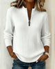 SUDADERA CASUAL LISO CON MEDIA CREMALLERA