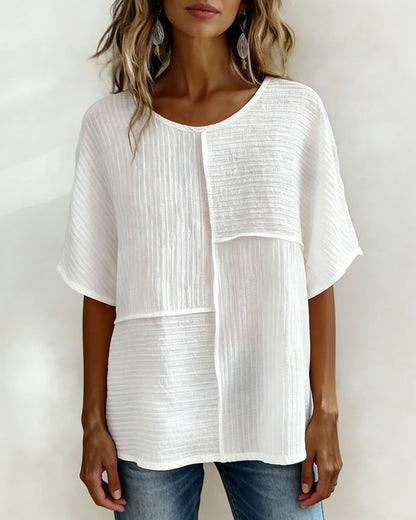 TOP VERTICAL TEXTURIZADO PATCHWORK HOLGADO