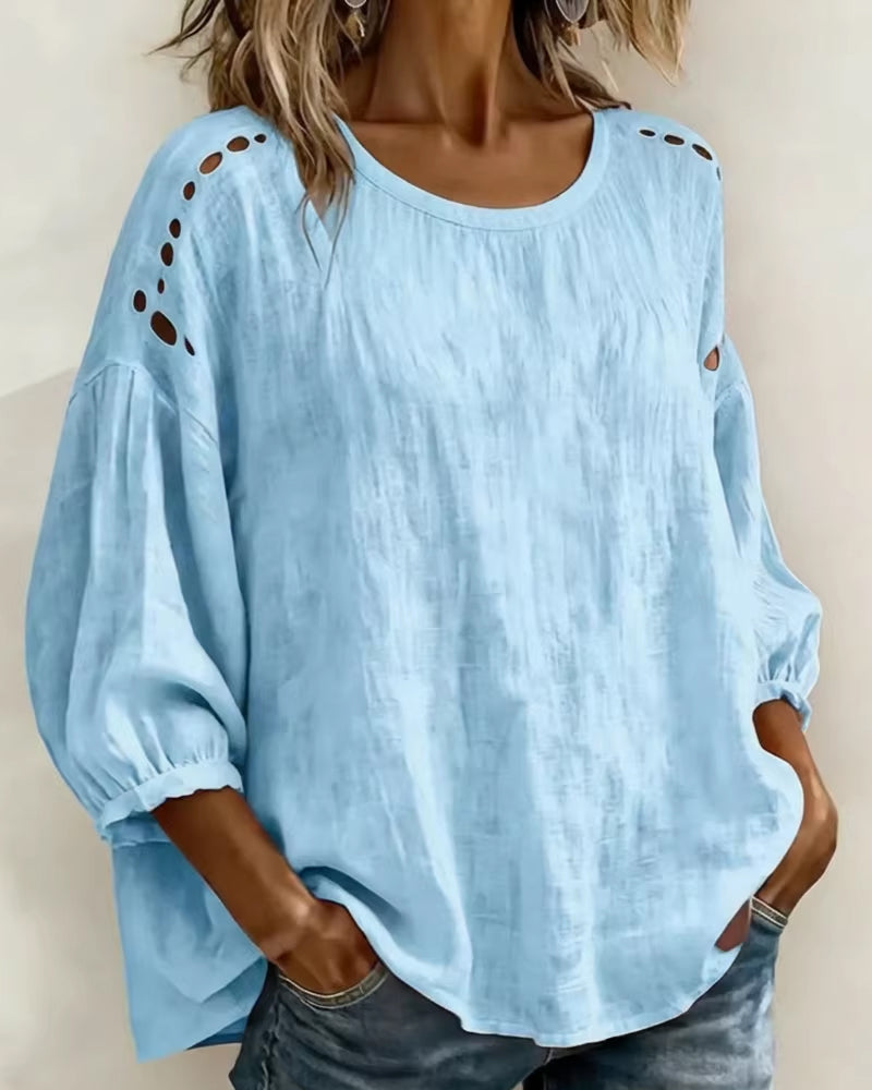BLUSA CALADO 100% ALGODÓN