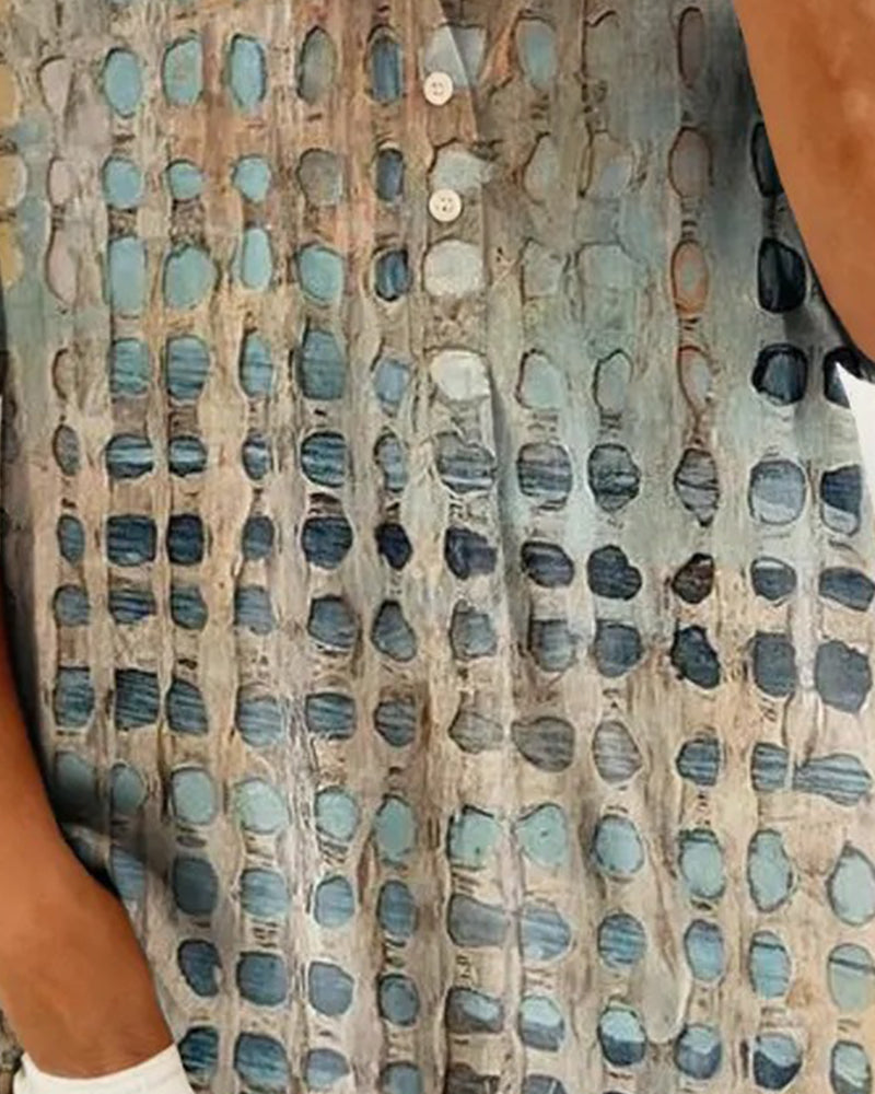 BLUSA ESTAMPADO LUNARES BOTÓN MEDIO-PATRON